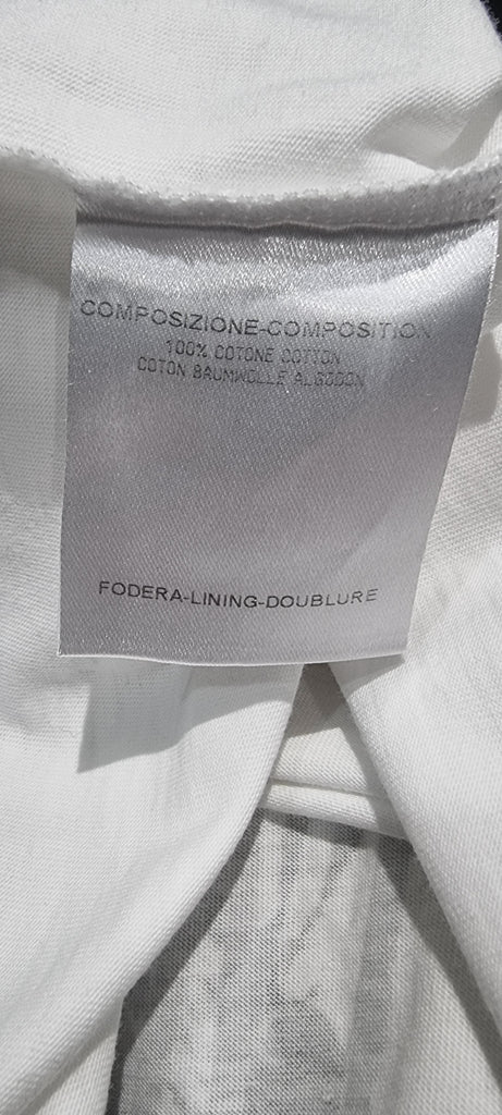 ALEXANDER MCQUEEN White Cotton Grey Skull Print Short Sleeve T-Shirt Tee Top XL