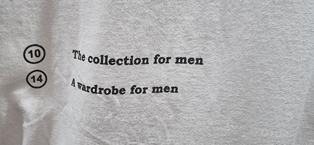 MAISON MARTIN MARGIELA Menswear White Print Rear Short Sleeve T-Shirt Tee Top