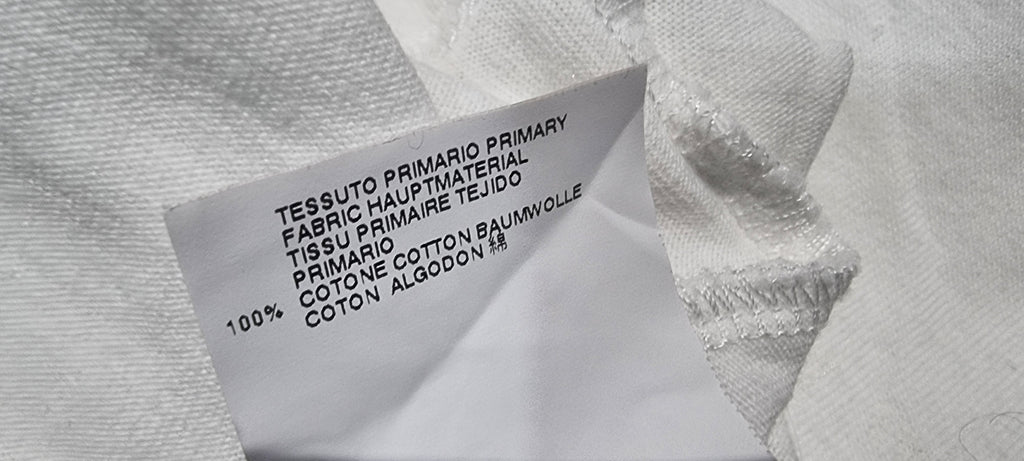 MAISON MARTIN MARGIELA Menswear White Print Rear Short Sleeve T-Shirt Tee Top