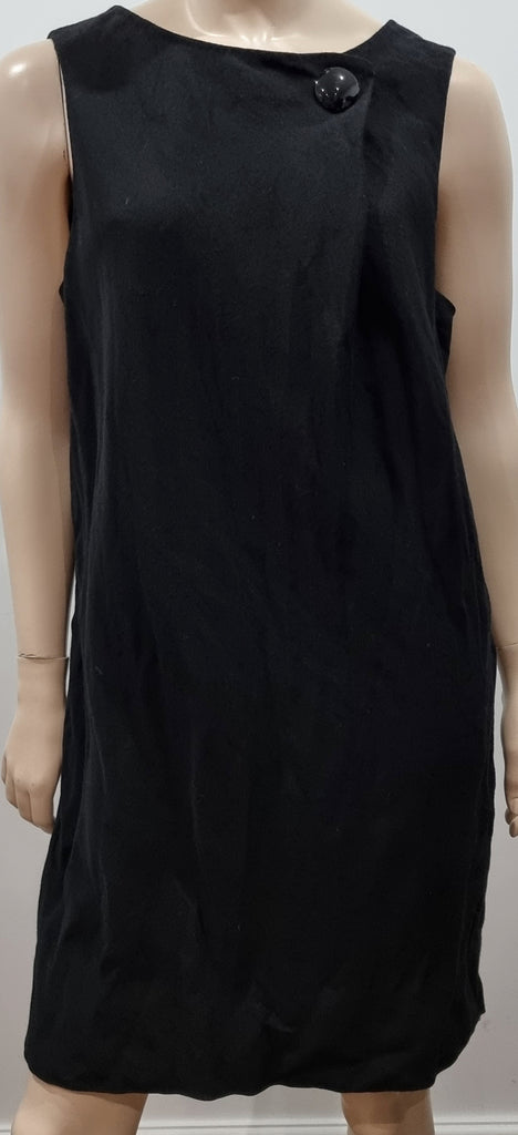 3.1 PHILLIP LIM Black Wool Blend Round Neck Sleeveless Short Mini Dress 10 UK14