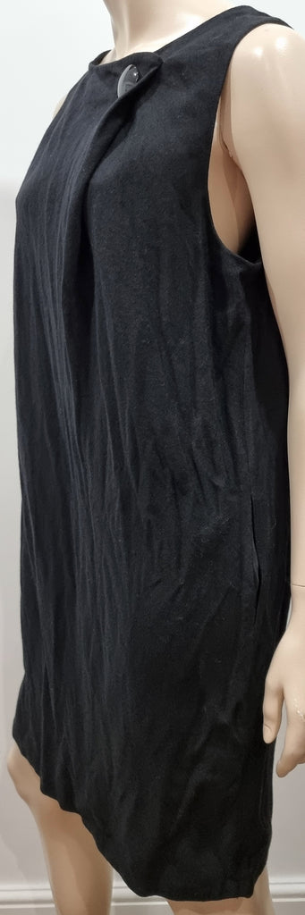 3.1 PHILLIP LIM Black Wool Blend Round Neck Sleeveless Short Mini Dress 10 UK14