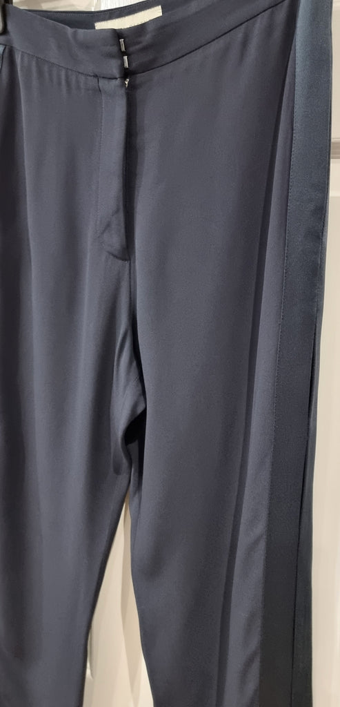 STELLA MCCARTNEY Navy Blue Formal Evening Tapered Leg Trousers Pants 42 UK12