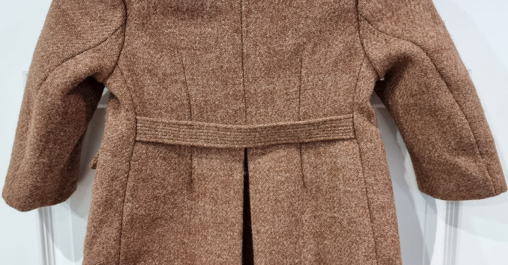 HARRODS CHILPRUFE Vintage Brown Hand Woven Harris Tweed Jacket Coat 18M