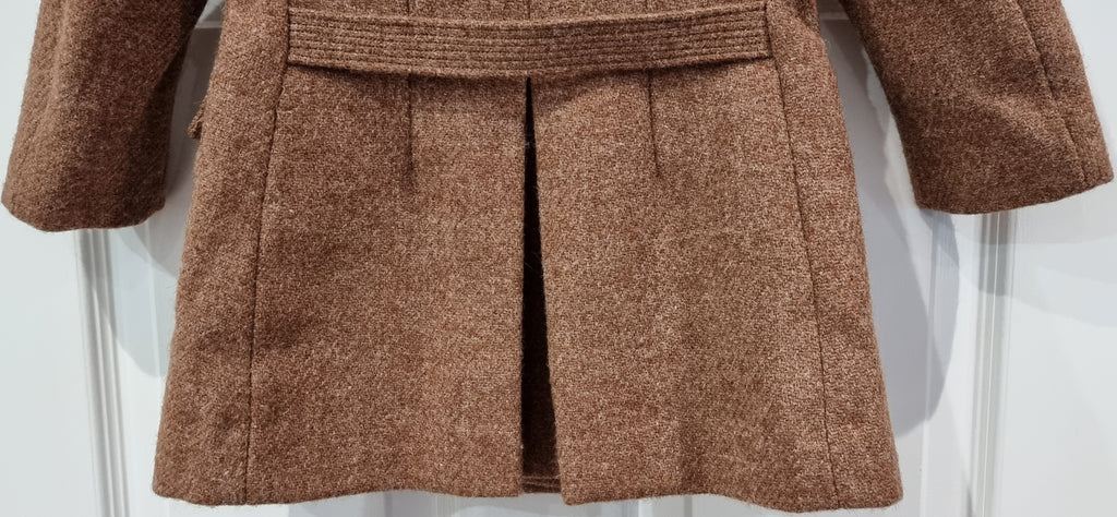 HARRODS CHILPRUFE Vintage Brown Hand Woven Harris Tweed Jacket Coat 18M