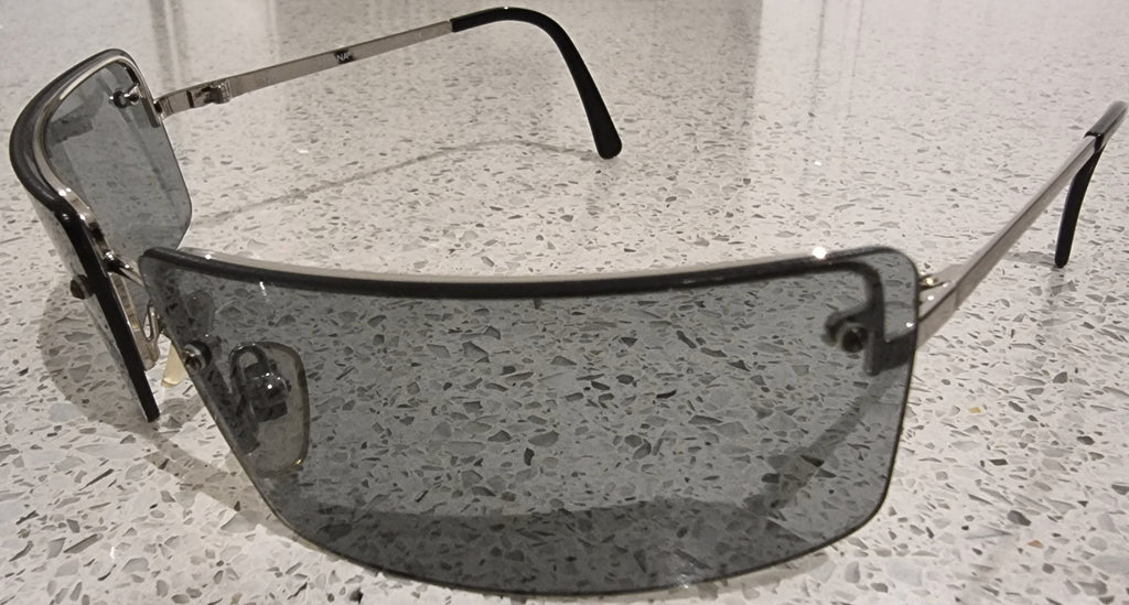 DOLCE & GABBANA DG 3845753 Silver Tone & Clear Lens Wrap Sunglasses In Case