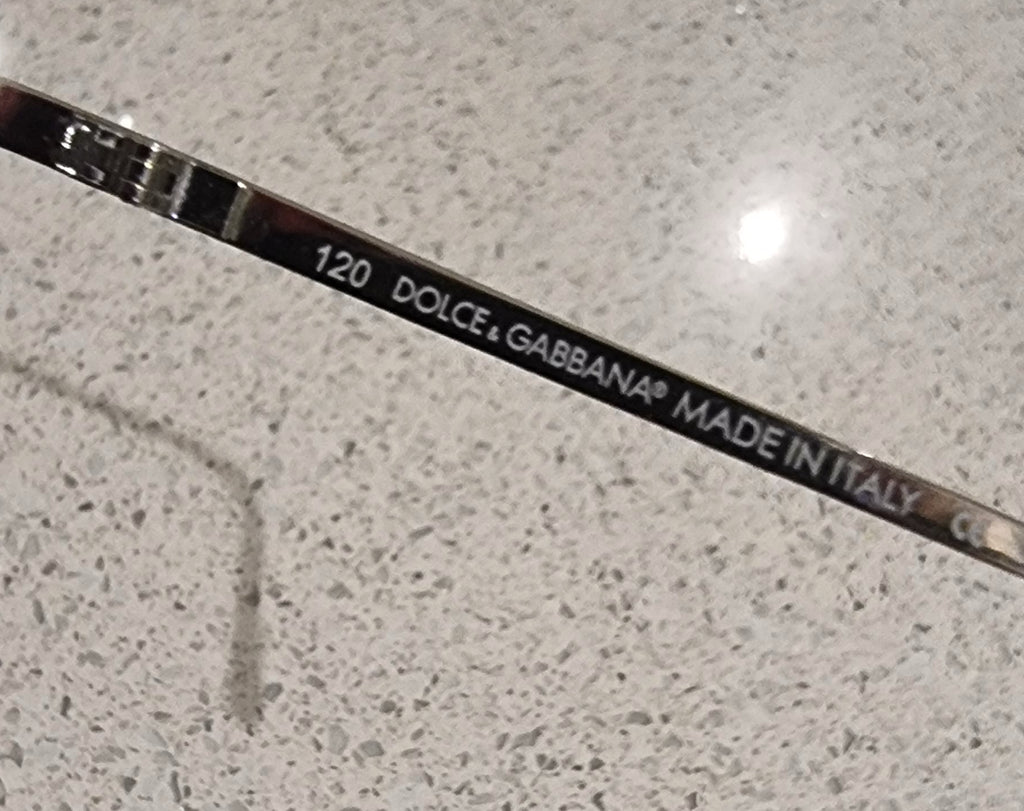 DOLCE & GABBANA DG 3845753 Silver Tone & Clear Lens Wrap Sunglasses In Case