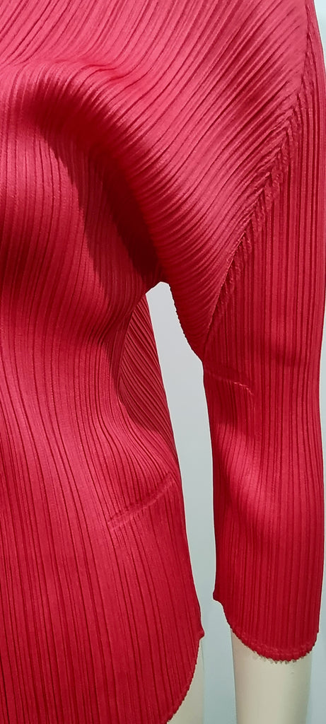 PLEATS PLEASE ISSEY MIYAKE Pink Pleated Blouse Jacket Top 3 UK12 WORN ONCE!