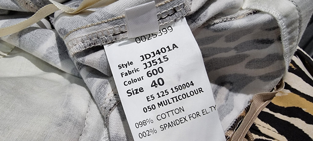 JOSEPH Cream Beige Black Leopard Print Sleeveless Fitted Bodycon Dress 40 UK12