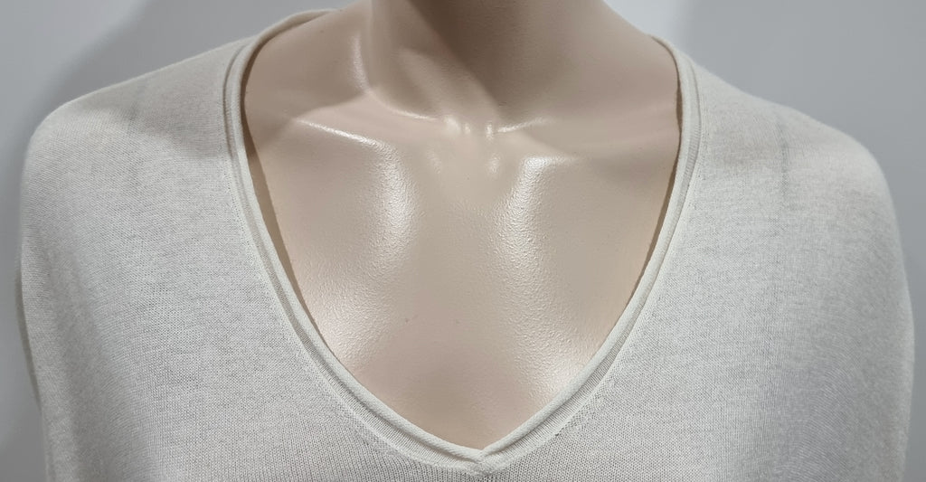 AMERICAN VINTAGE Cream Wide Width Slouchy Knitwear Jumper Sweater Top One Size