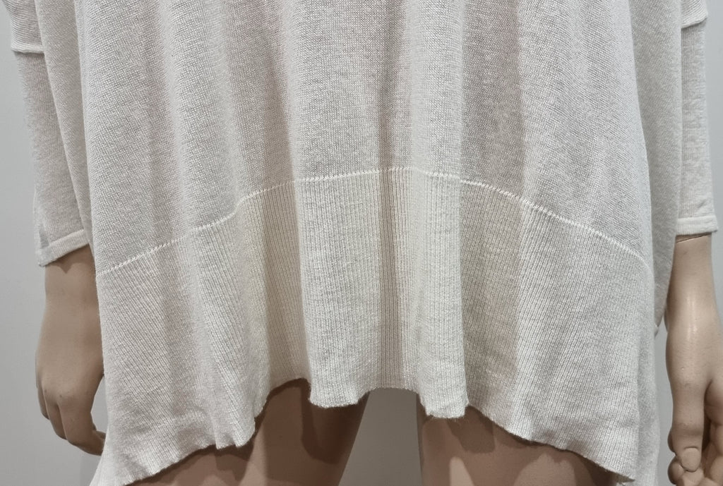 AMERICAN VINTAGE Cream Wide Width Slouchy Knitwear Jumper Sweater Top One Size