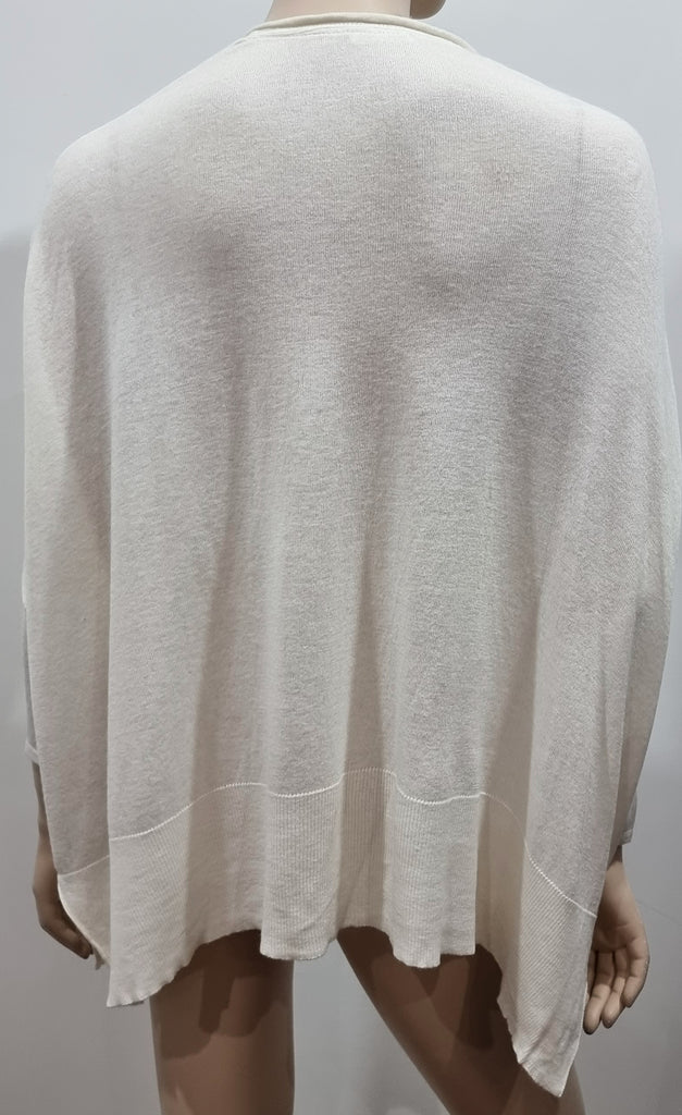 AMERICAN VINTAGE Cream Wide Width Slouchy Knitwear Jumper Sweater Top One Size