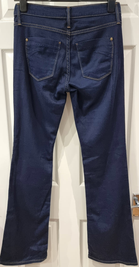 JAMES JEANS Navy Blue Cotton REBOOT Super Soft Wide Leg Jeans Trousers Pants 28