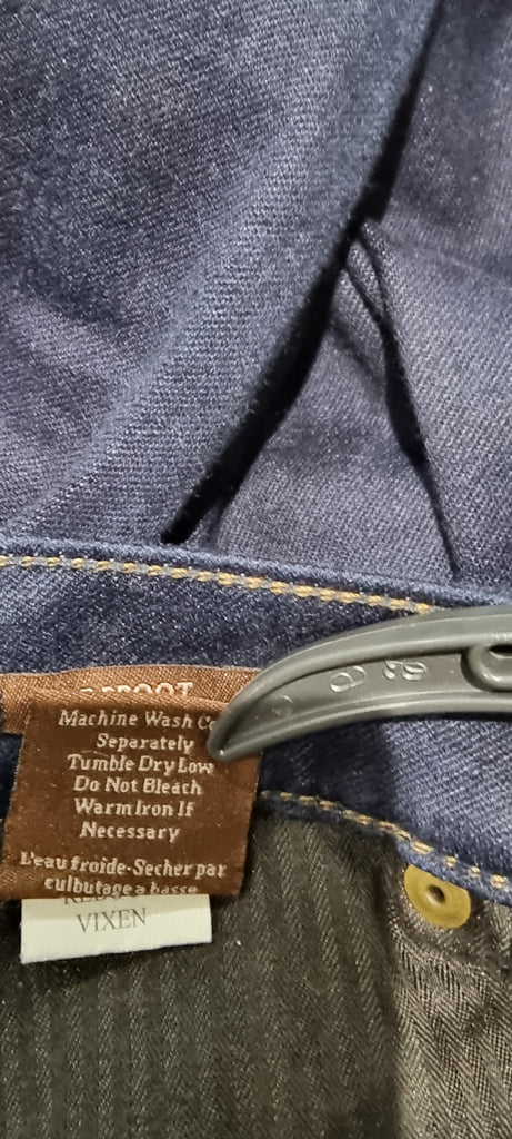 JAMES JEANS Navy Blue Cotton REBOOT Super Soft Wide Leg Jeans Trousers Pants 28