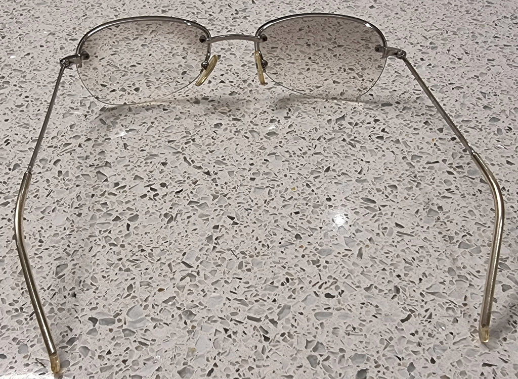 GUCCI Made In Italy Silver Tone Brand Oval Frame Clear Lens GG1674/S Sunglasses