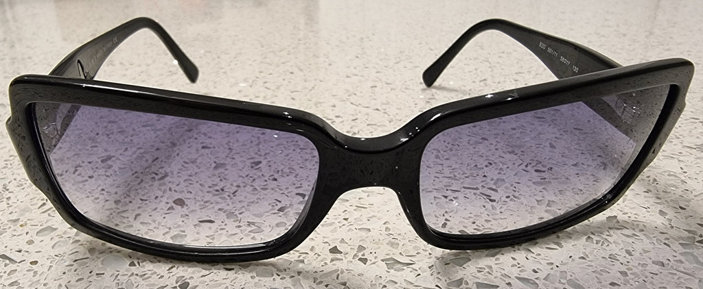 BVLGARI Made In Italy 830 501/11 Black Frame Branded Rectangular Sunglasses w Case