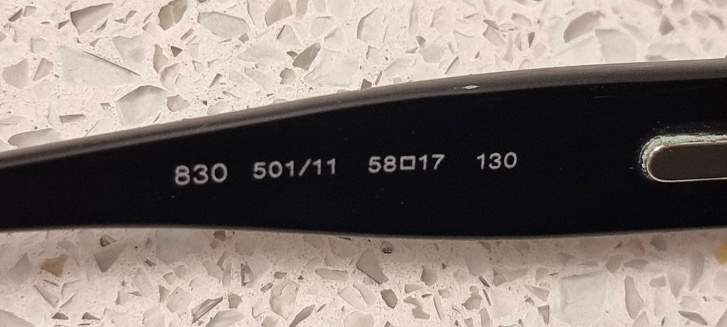 BVLGARI Made In Italy 830 501/11 Black Frame Branded Rectangular Sunglasses w Case