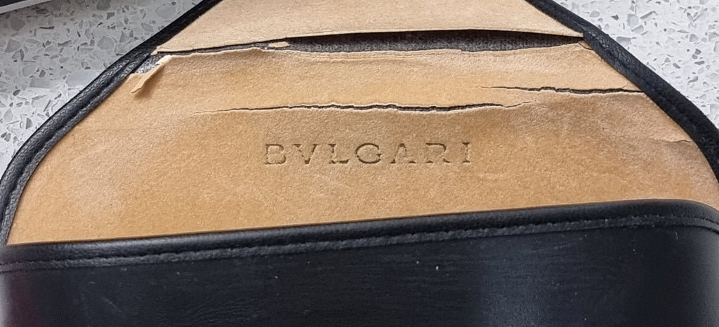 BVLGARI Made In Italy 830 501/11 Black Frame Branded Rectangular Sunglasses w Case