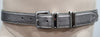 PRADA Made In Italy Silver Metallic Buckle Fastened Branded Leather Belt 85/34