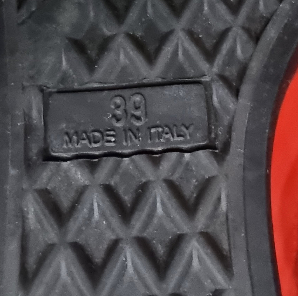 GIUSEPPE ZANOTTI Orangey Red Suede Zipper & Lace Fasten Hiden Wedge Sneakers