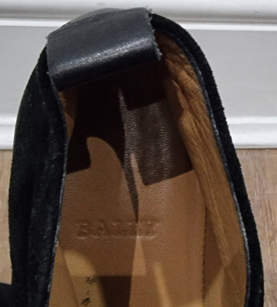 BALLY Unisex Chocolate Brown Black Suede RAKAN Lace Fasten Low Top Ankle Boots