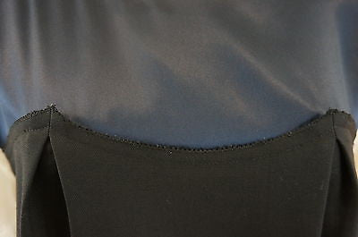 3.1 PHILLIP LIM Black Navy & Cream Wool & Silk Short Sleeve Mini Dress US8 UK12