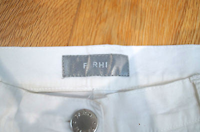FARHI By NICOLE FARHI White Cotton Blend Wide Leg Trousers Jeans Pants EU38 UK12