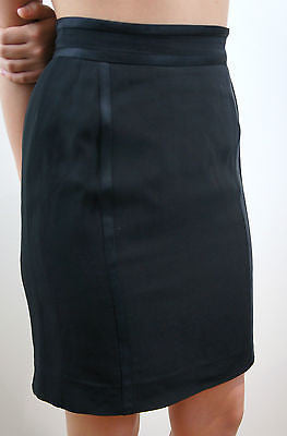 GUCCI Black Acetate Silk Mix Short / Mini Lined Formal Evening Skirt IT40; UK8