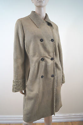 CRISTIANO DI THIENE Made In Italy Reversable Sheepskin & Fabric Coat IT46; UK14