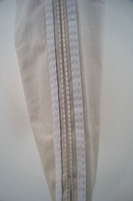 LOUIS VUITTON Beige Cotton Blend Stitch Detail Crop Trousers Pants Sz:38 UK10