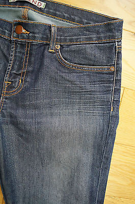 J BRAND The Deal Skinny #4666 DARKVINT Blue Denim Zip Hemline Crop Jeans Sz29