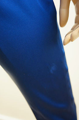 CLEMENS EN AUGUST Silk Blend Royal Blue Slim Leg Evening Trousers EU38 UK10