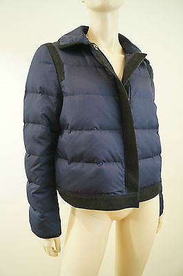 DKNY DONNA KARAN Navy & Black Duck Down Adjustable Puffa Jacket Or Coat Sz: M