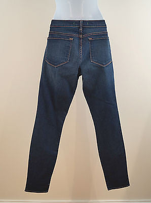 J BRAND Dark Blue THE SKINNY Cut #5777 DARKVINT Orange Stitch Denim Jeans Sz29