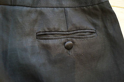 ALEXANDER MCQUEEN Black Fine Rib Textured Evening Trousers / Pants UK12; IT40