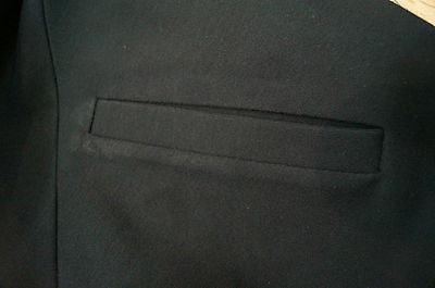 THEORY Black Jacket With Faux Leather Sleeves Sz: L BNWT