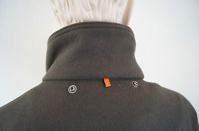 HUGO BOSS Men's Khaki Green Virgin Wool Blend Formal Winter Coat