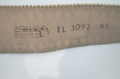 B.B.SIMON Black Fur Gold Tone Hardware & Swarvoski Crystal Embellished Belt XL