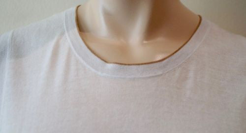 MAGASCHONI Winter White 100% Cotton Fine Knitwear Sleeveless Jumper Sweater M