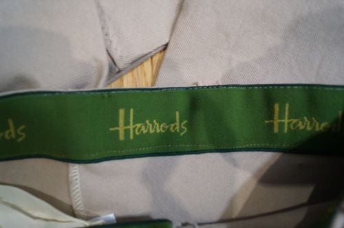 HARRODS OF LONDON Beige Cotton Stretch Skinny Jodhpur Style Trousers Sz:28