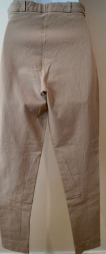 HARRODS OF LONDON Beige Cotton Stretch Skinny Jodhpur Style Trousers Sz:28