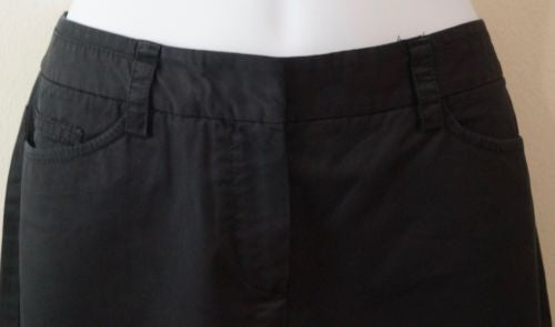 THEORY Women's Black Long Length Summer Shorts US8; UK12