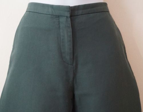 MARNI Made In Italy Women's Green 100% Cotton Crop Capri Trousers Pants IT40; UK