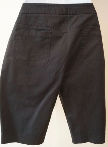 THEORY Women's Black Long Length Summer Shorts US8; UK12