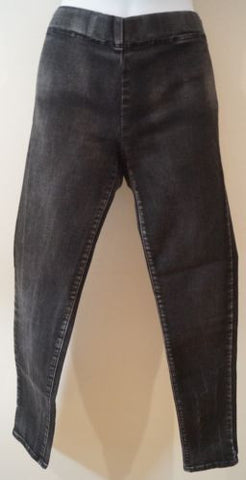 EILEEN FISHER Black Silk Elasticated Waist Tapered Crop Capri Trousers Pants XS/TP