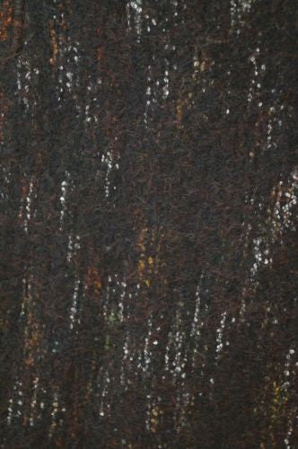 ROSSANA ORLANDI Black Wool Blend Abstract Pattern Wraparound Formal Mini Skirt L