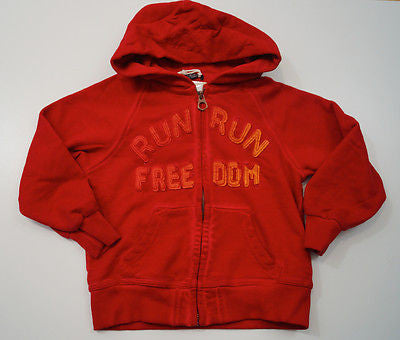 SCOTCH SHRUNK Boys Red Cotton Freedom Motif Hoodie Sweatshirt Sweater Top BNWT