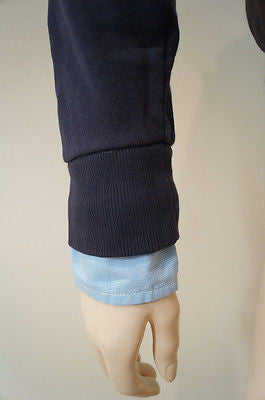 SCOTCH SHRUNK Boys Navy Hoodie Sweatshirt W Attached Shirt Collar & Tails BNWT