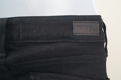 PAIGE THE VERDUGO ANKLE Black Gold Glitter Skinny Crop Jeans Pants Sz:26; IL27"