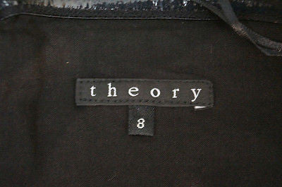 THEORY Black Linen Bandeau Sleeveless Summer Evening Dress US8; UK12