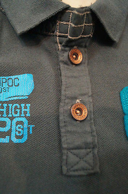 SCOTCH SHRUNK Grey Save The Whales Short Sleeve Collared Polo Shirt Top BNWT